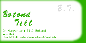 botond till business card